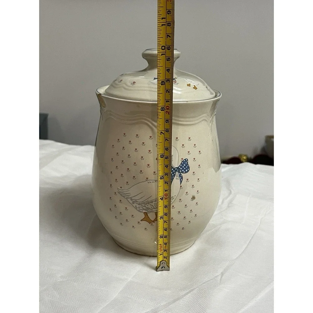Vtg Tienshan Aunt Rhody Goose Canister Set 4 Country Cottagecore Farmhouse